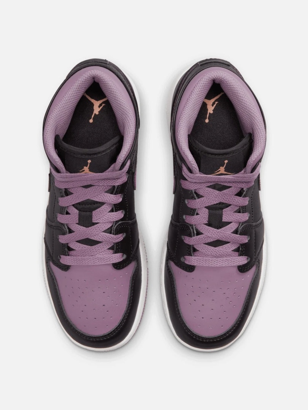 Air Jordan 1 Mid SE - Black, Sky J Orange, Sky J Mauve - Picture 2 of 2